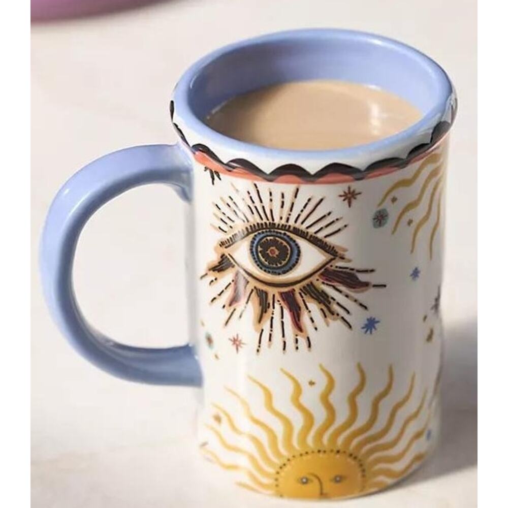Anthropologie Fortune Sun & Eye Mug